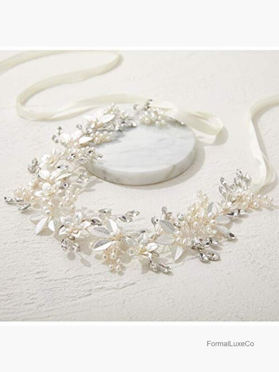 Handmade Rhinestone Pearl Wedding Headpiece Hair Accessory main image 5